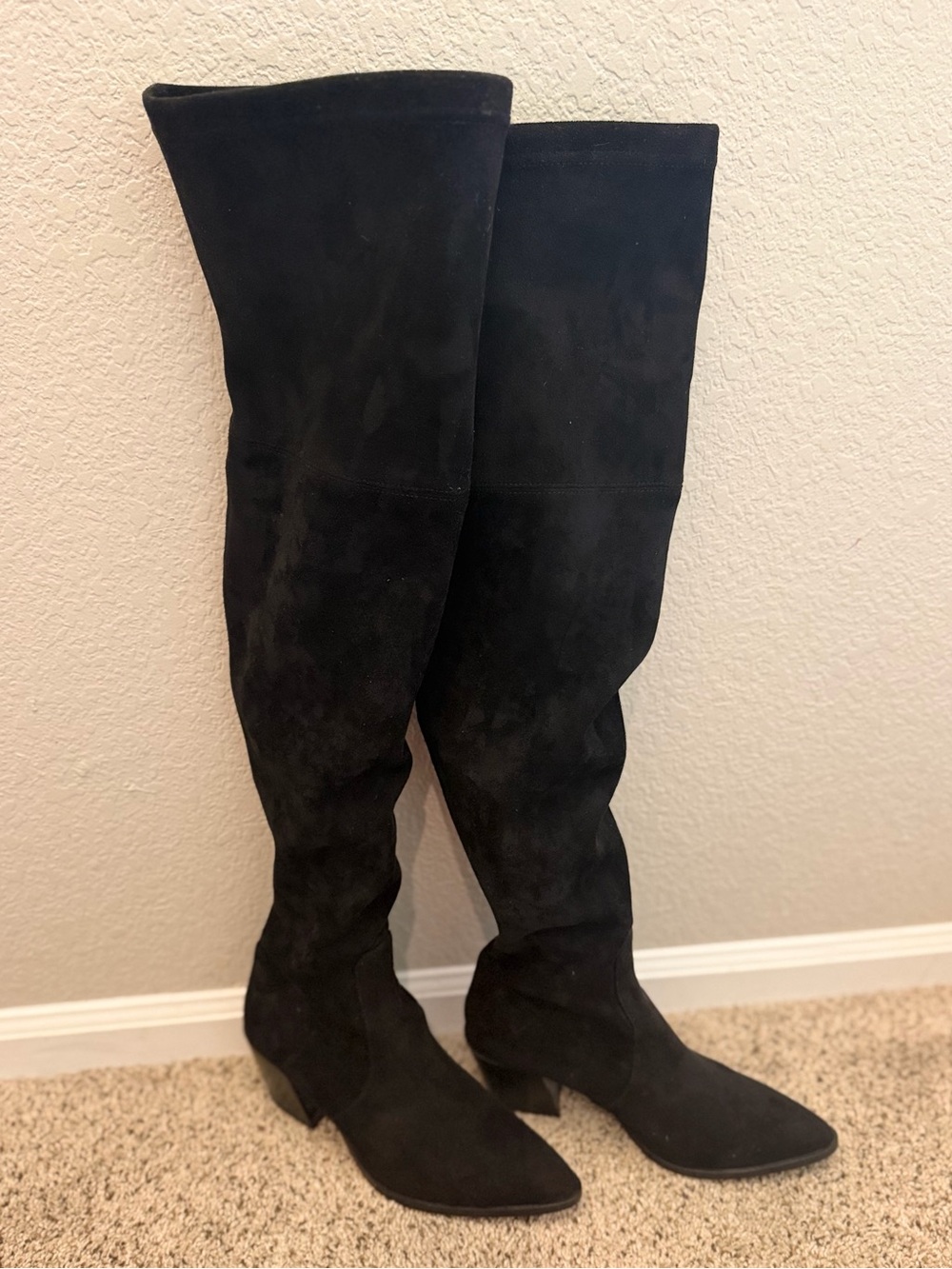 Thursday Boot Co. Tempest Over-the-Knee Boots – Black Suede, Size 9 - Picture 6 of 8